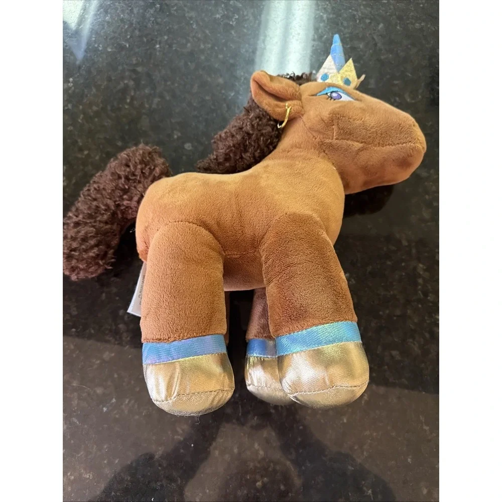Afro Unicorn Princess Crown Horse Brown Plush‎ Stuffed Animal 14